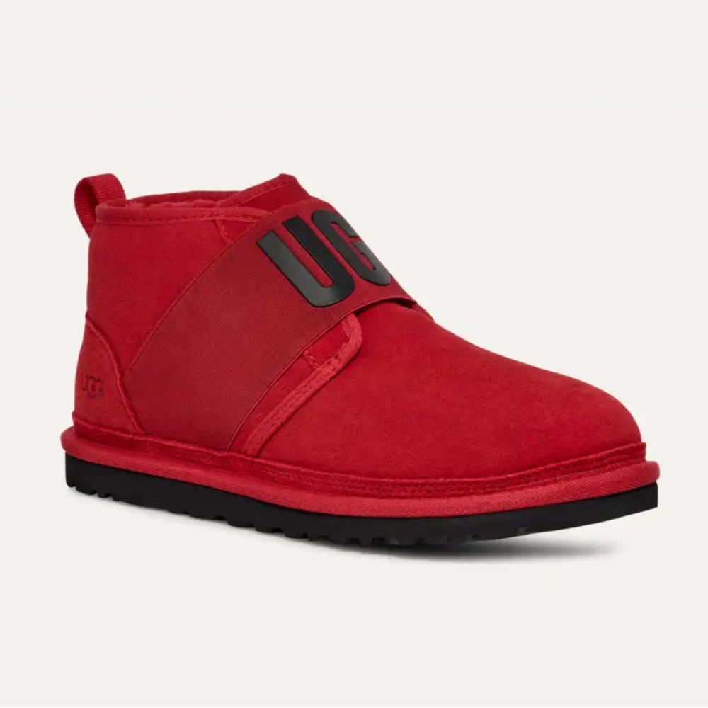 UGG Neumel II Graphic Spell Out Chukka Boots Mens Size 9 Samba Red. NEW